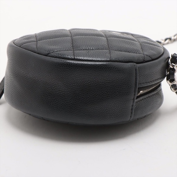 Chanel Quilted Round Caviar Chain Shoulder Bag Silver 2020 - Picture 3 of 7